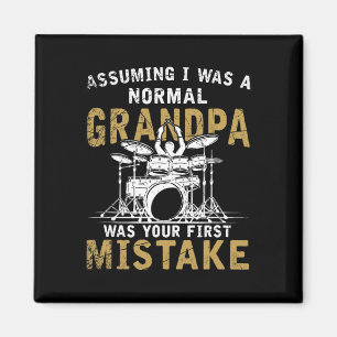 Fathers Day Music Gift Drums  Magnet