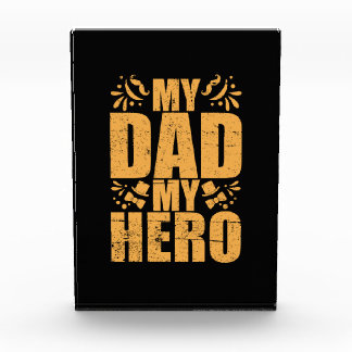 Father's Day My Dad My Hero Photo Block