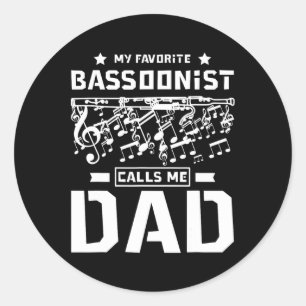 Fathers Day My Favourite Boonist Calls Me Dad  Classic Round Sticker