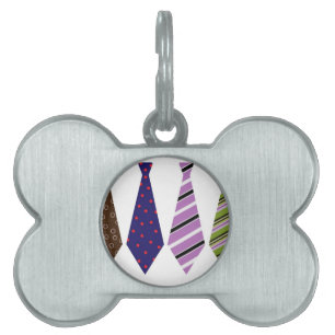 Father's Day Neck Ties Mod Stylish Classy Pet ID Tag