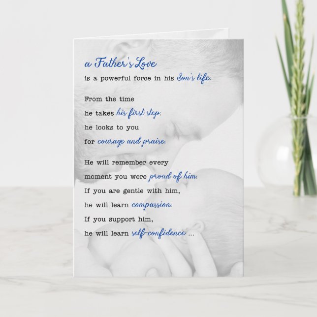 Father's Day New Daddy Soul Sonnet™ Collection Card (Front)