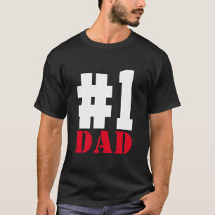 Father's Day Number 1 Dad Black T-Shirt
