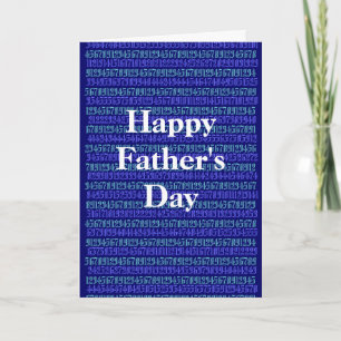 Father's Day Numbers, Accountant, Math, Bookkeeper Card