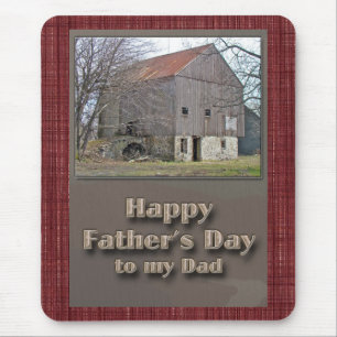 Father's Day Old Pennsylvania Bank Barn Mouse Pad
