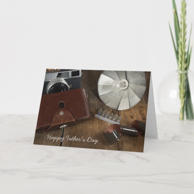 Father's Day- old photography equipment Card (Front)