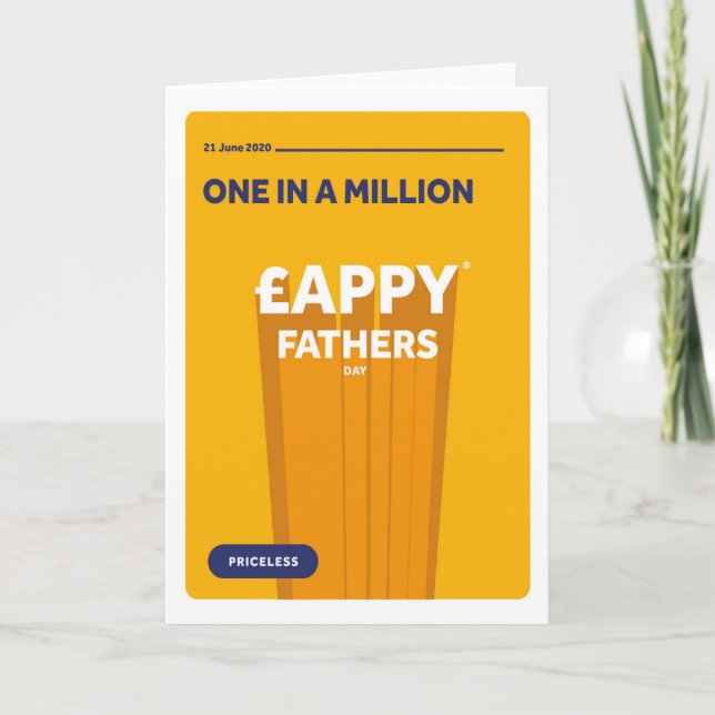 Fathers Day One in a Million Card (Front)