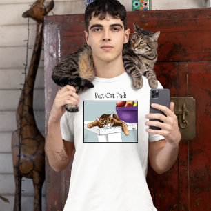  Father's Day Orange Tabby Cat T-Shirt