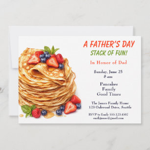 Father's Day Pancake Brunch Invitation