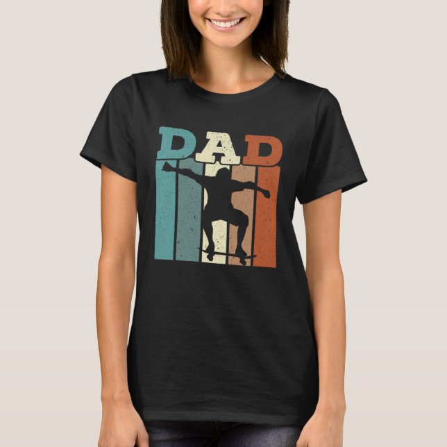 Fathers Day Papa Best Dad Ever Fatherhood Skater D T-Shirt (Front)