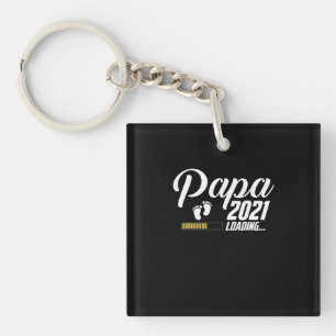 Father's Day   Papa Loading 2021 First Time Father Key Ring
