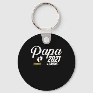 Father's Day Papa Loading 2021 First Time Father Key Ring