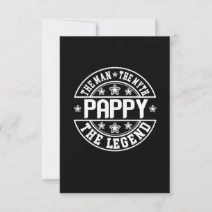 Father's Day Pappy The Man The Myth The Legend RSVP Card