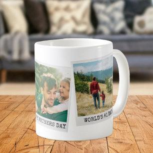 Fathers Day Personalised 3 Photo Collage Coffee Mug