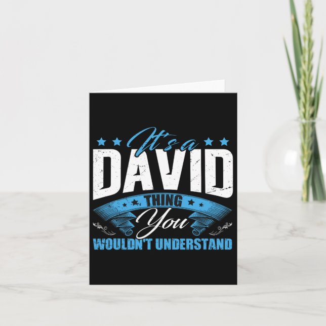 Fathers Day Personalised David Name Birthday  Card (Front)