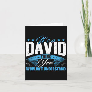Fathers Day Personalised David Name Birthday  Card