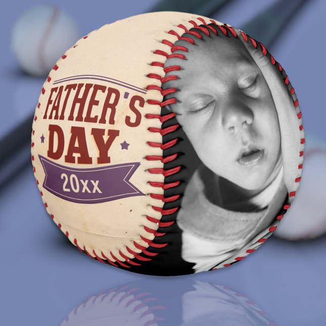 Fathers Day Personalised Photo Custom Baseball (Creator Uploaded)