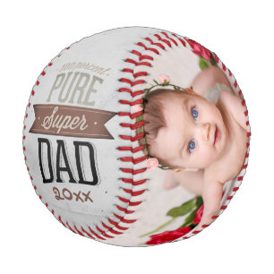 Fathers Day Personalised Pure Super Dad Baseball