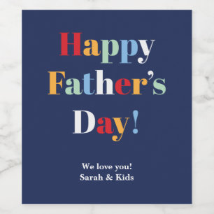 Father's Day Personalised Wine Labels