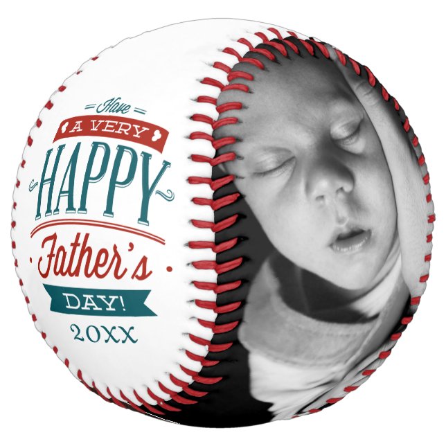 Fathers Day Personalized One Of A Kind Softball (Angled)