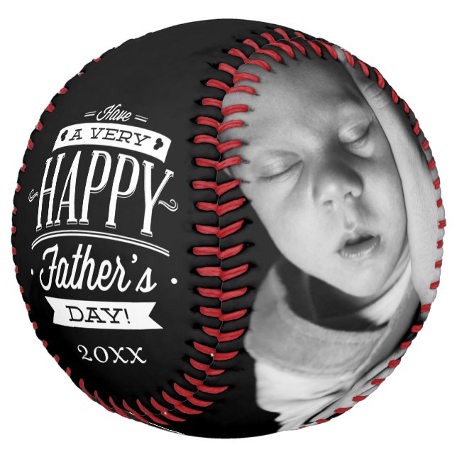 Fathers Day Personalized One Of A Kind Softball (Angled)