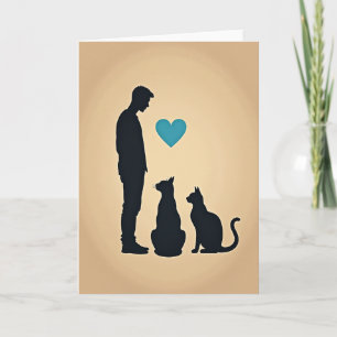 Fathers Day Pet Love Art Card