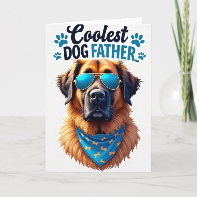 Fathers Day Pet Portrait Card (Front)