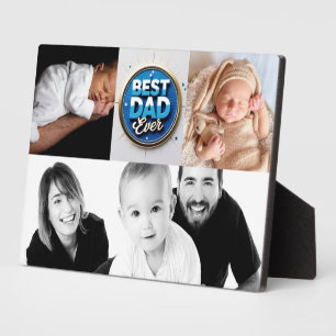 Father's Day Photo Collage – 3 Photo Custom  Plaque