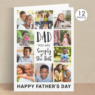 Father's Day Photo Collage Personalised Holiday Card