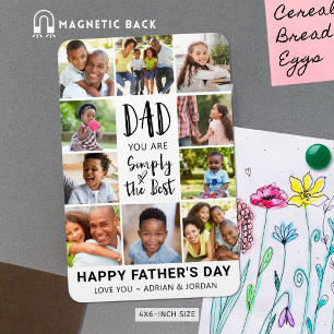 Father's Day Photo Collage Personalised Magnet