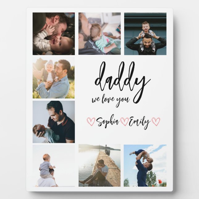 Father's Day Photo Collage Plaque (Front)