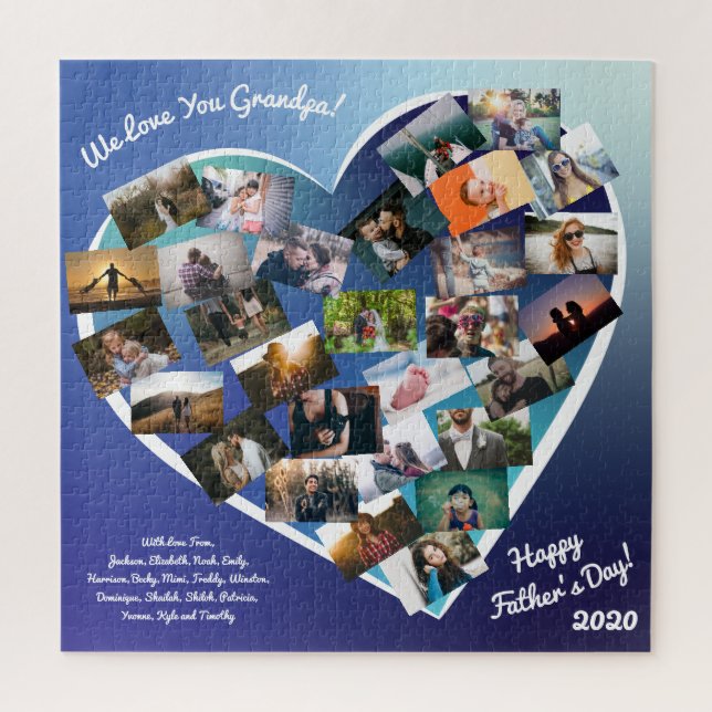 Father's Day Photo Grandfather Gift Custom Puzzle (Vertical)