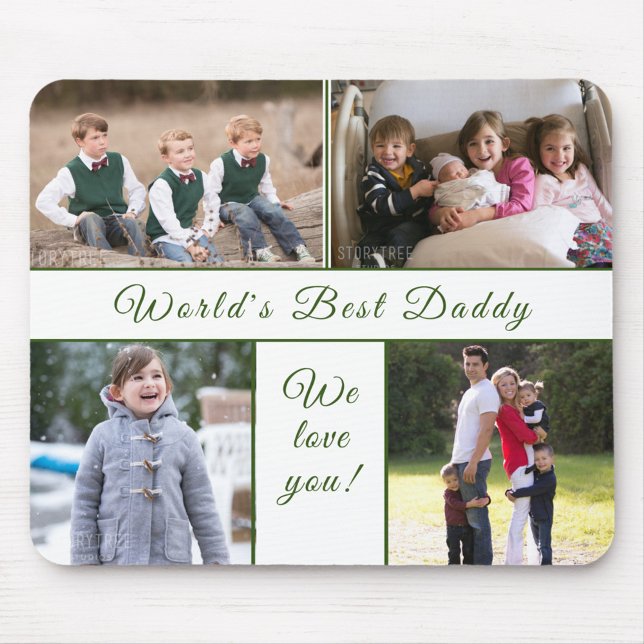 Father's Day Photo  Mouse Pad (Give Dad a one-of-a-kind mousepad he'll always treasure!)