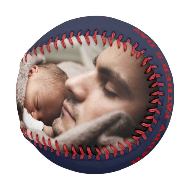 Father's Day Photo Personalised Baseball (Front Right)