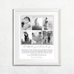 Father's Day Photo Print with Personalised Message<br><div class="desc">Celebrate your favourite guy with this personalised “the liitle things are the big things” photo print, featuring a sweet message from the kids and space for your favourite family photos. The layout includes a grid-style photo arrangement on top, turning your favourite photos of dad into classic black and white memories,...</div>