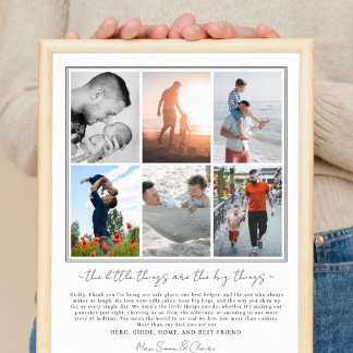 Father's Day Photo Print with Personalised Message