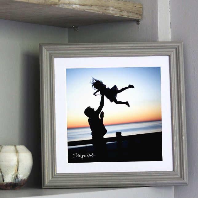 Fathers Day Photo with Personalised Message to Dad Print (Creator Uploaded)