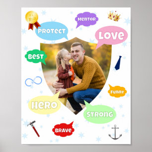 Fathers Day Photo Word Clouds Best Dad Father Poster