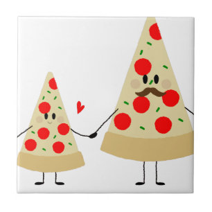 fathers day pizza ceramic tile