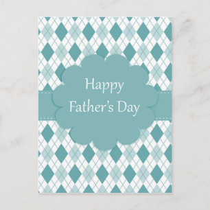 Fathers Day plaid Postcard