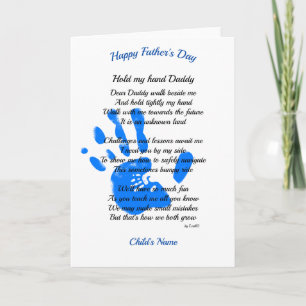 Fathers Day POEM from Toddler To Daddy - Handprint Card