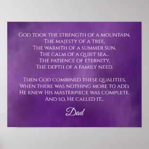 Father's Day Poem Gift for Dad Poster