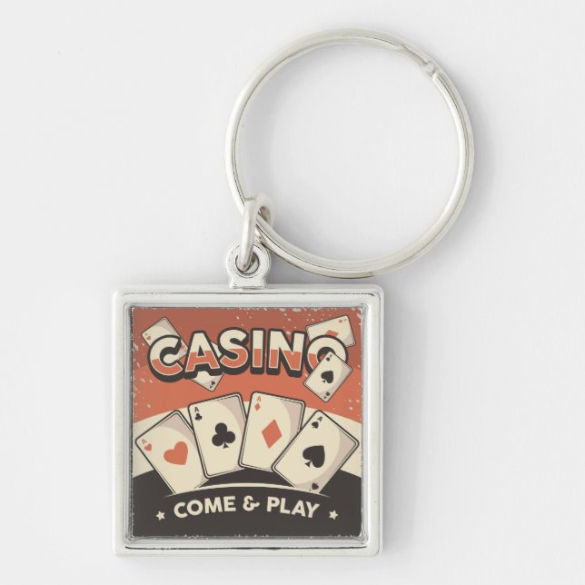 fATHERS DAY  Poker Cards Key Ring (Front)