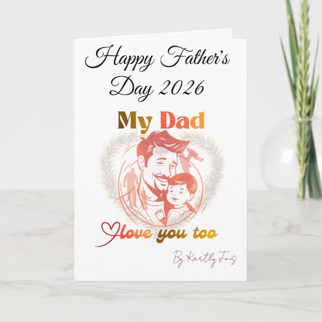  father's day poster design card (Front)