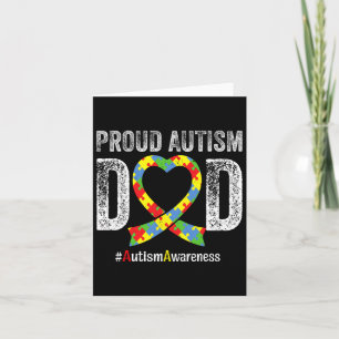 Fathers Day Proud Autism Dad Autism Awareness Mont Card