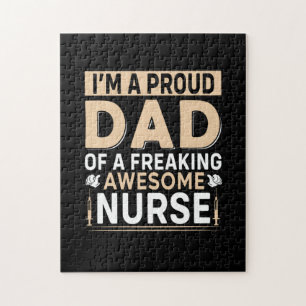Father's Day Proud Dad Of A Nurse Jigsaw Puzzle