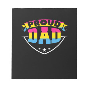Father's Day   Proud Dad Pansexual Daughter Notepad
