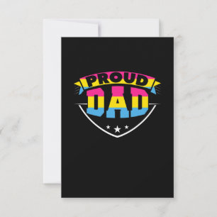 Father's Day   Proud Dad Pansexual Daughter RSVP Card
