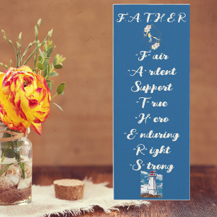 Father's Day Quote Dad Daughter Bonding Lighthouse Yoga Mat