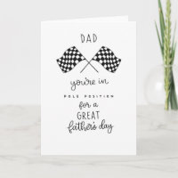Father's Day Racing Card - F1 Dad Gift, Pole 