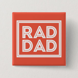 Father's Day - Rad Dad 15 Cm Square Badge